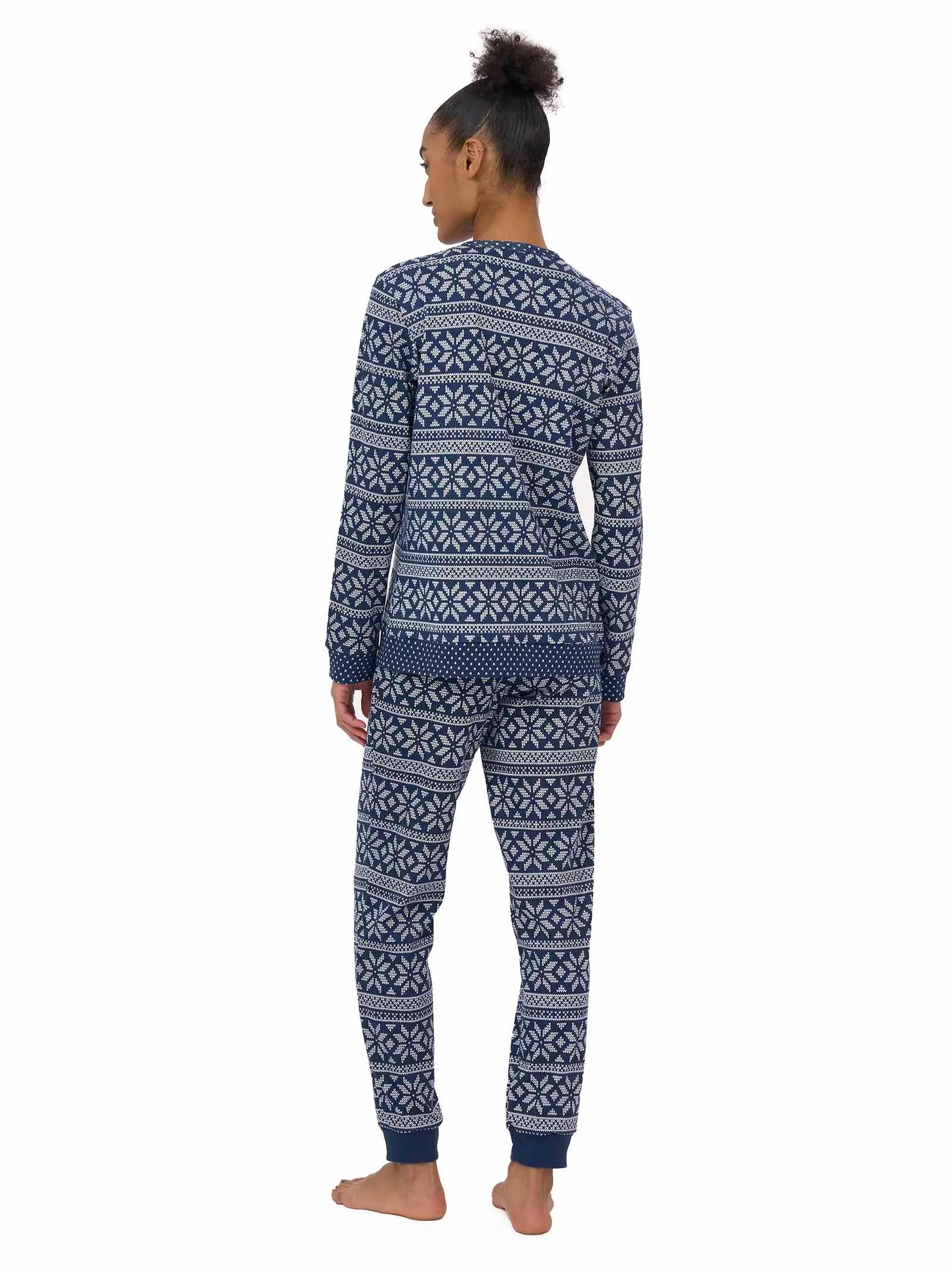 Pigiama serafino in interlock di caldo cotone - Fant. Insignia Blue
