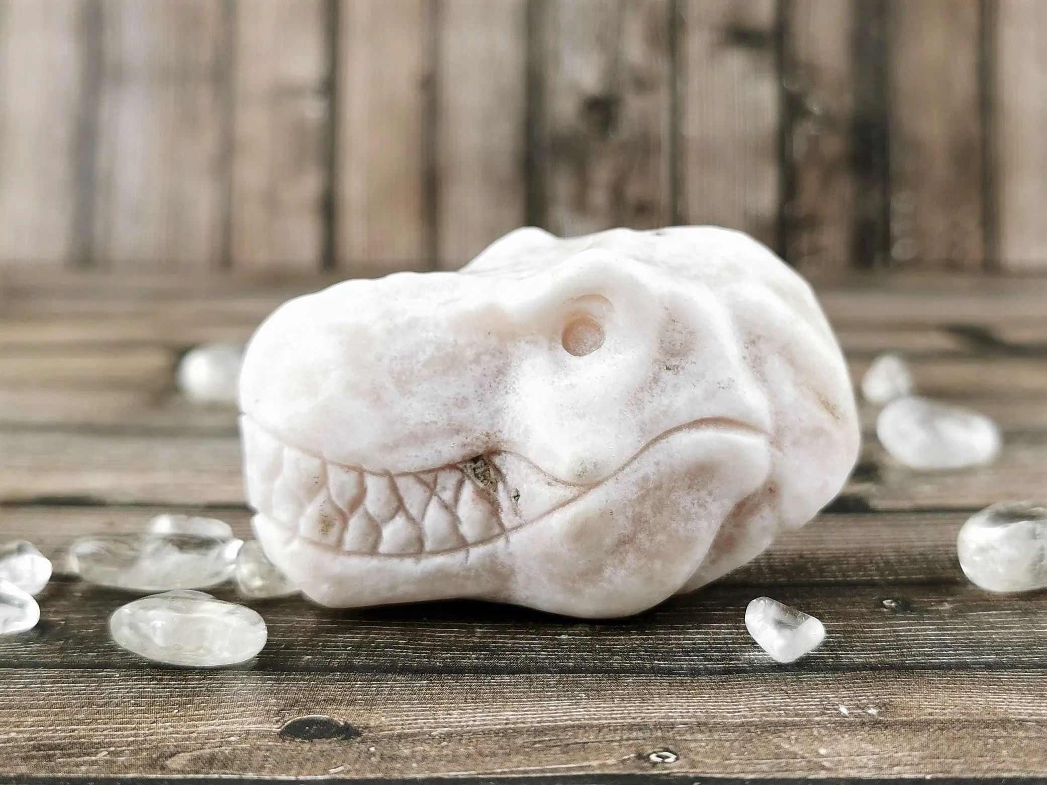 Pink Calcite Dinosaur Heads