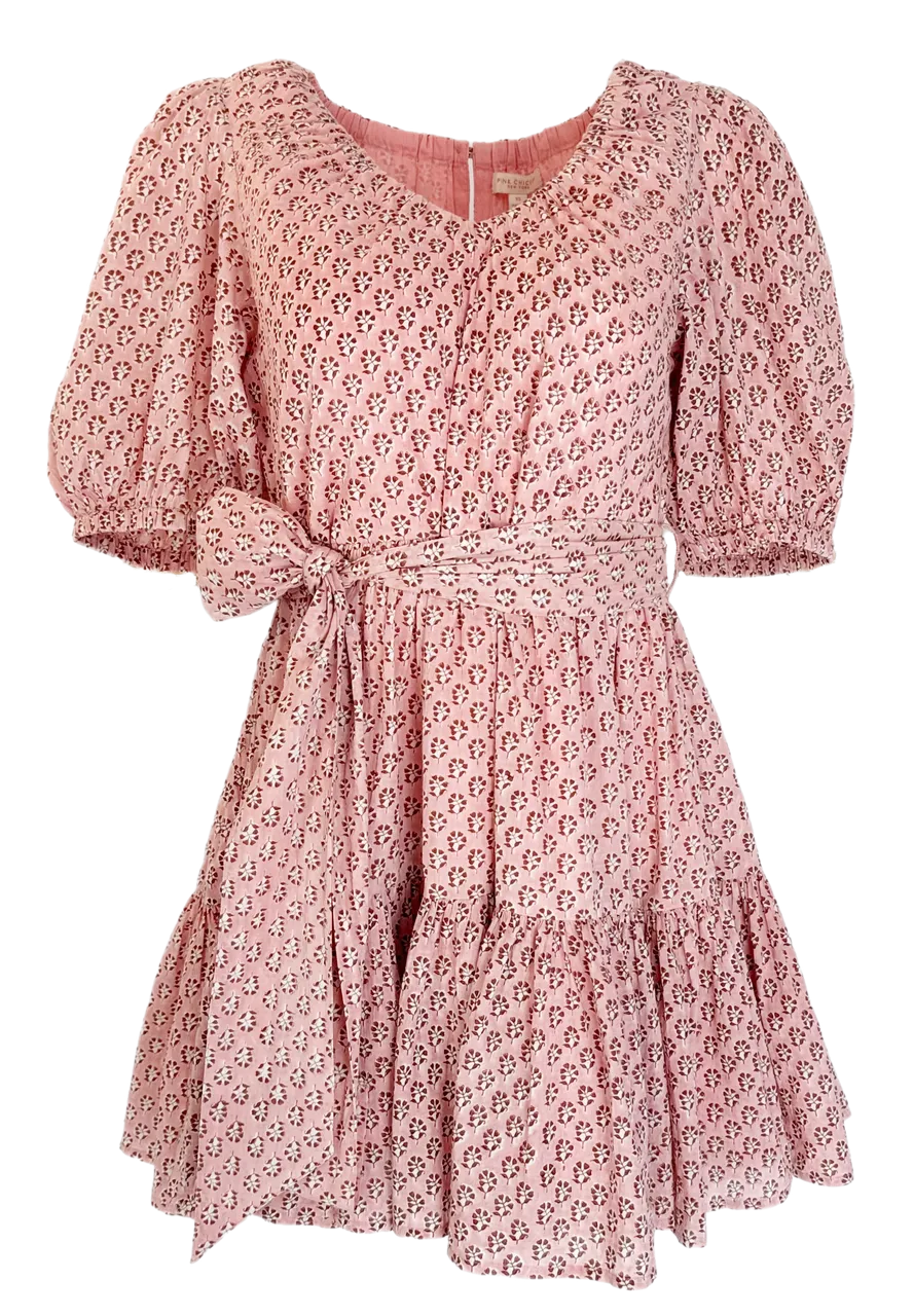 Pink Chicken Emily Dress, Pink Lisbon Ditsy