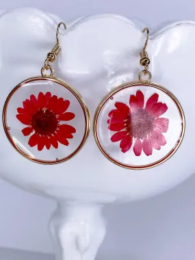 Pink Daisy Earring