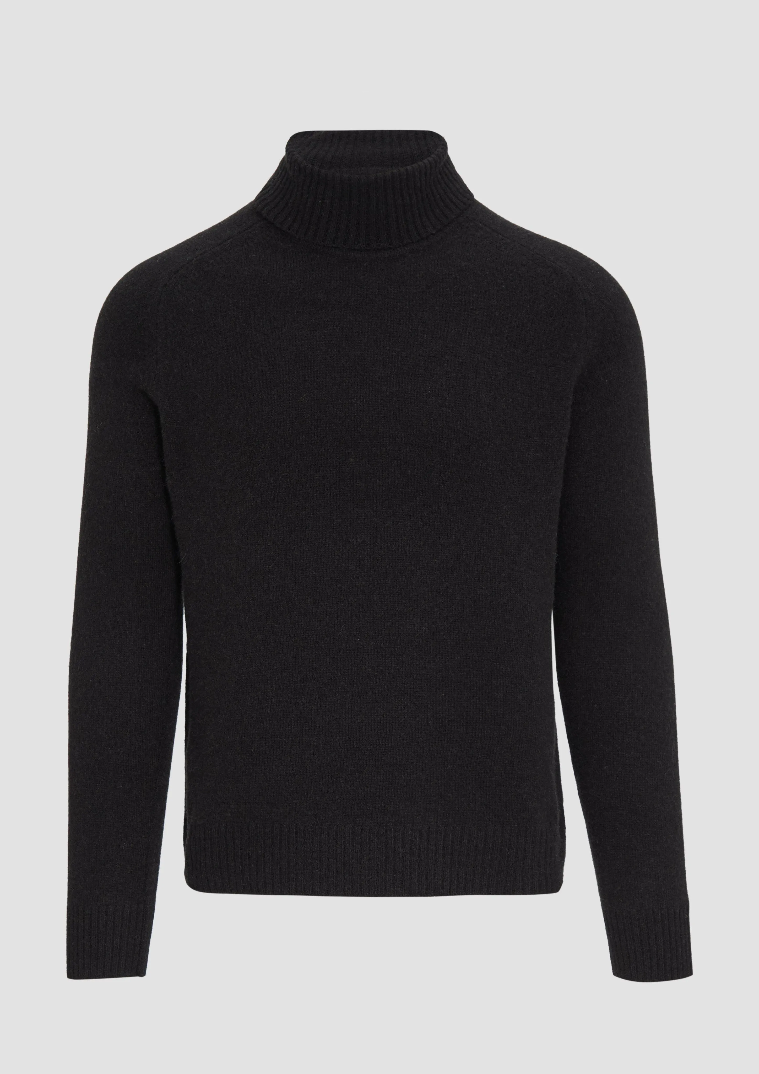 Polo neck jumper made of pure wool