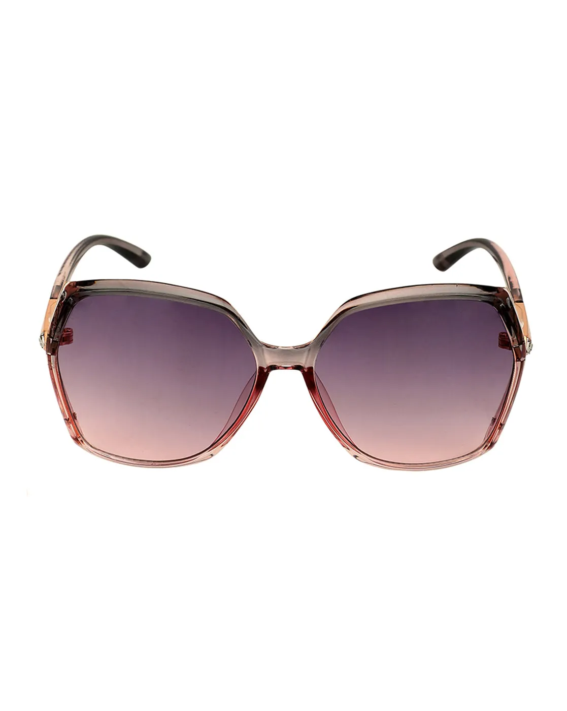 Premium Rose Gold & Pink Toned Uv Protected Lens Oversized Sunglass For Women