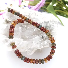 Red Creek Jasper 8.3mm Rondelle Beads 10