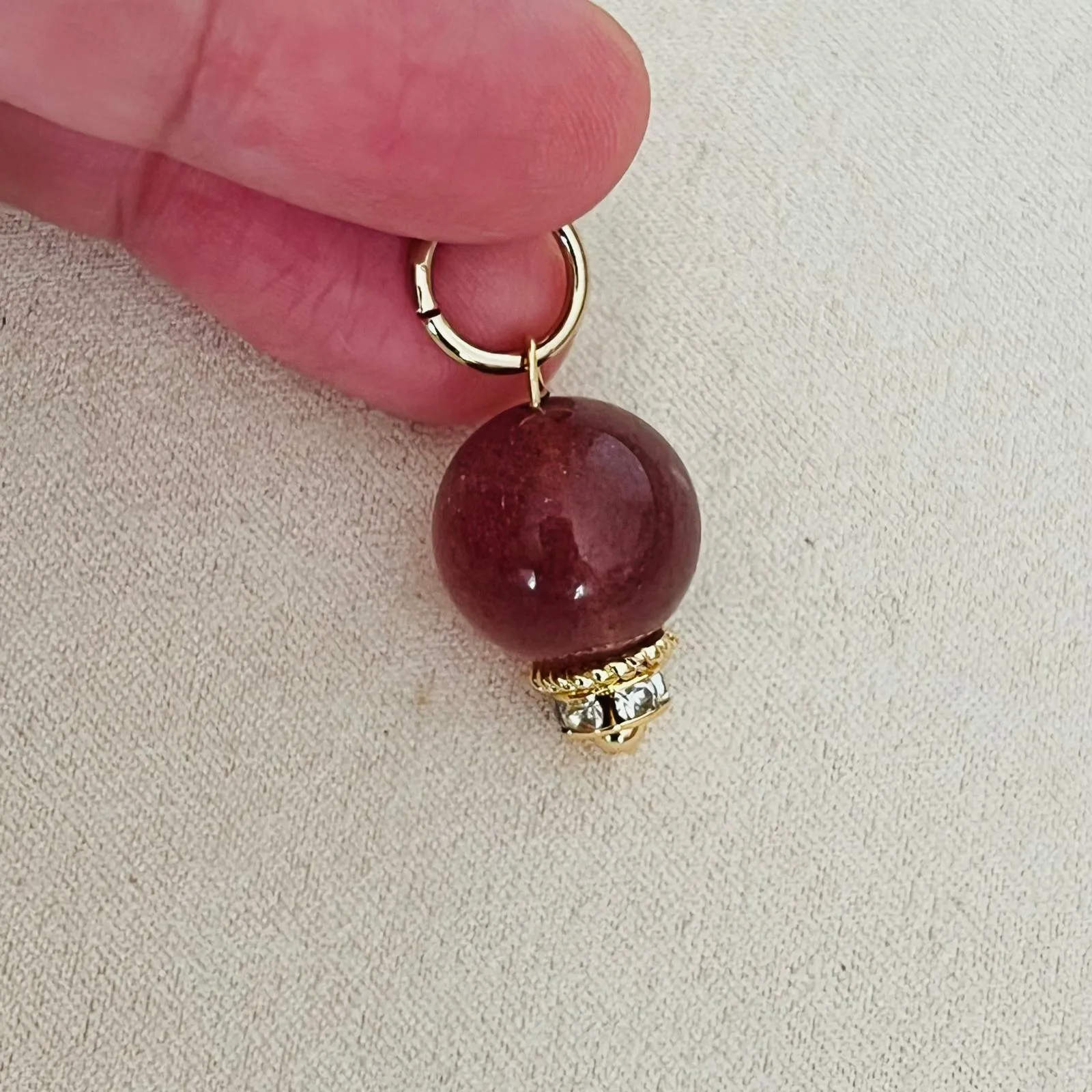 Red Strawberry Quartz Pendant