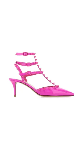 Rockstud Caged Pump with Tonal Studs 65MM - Pink