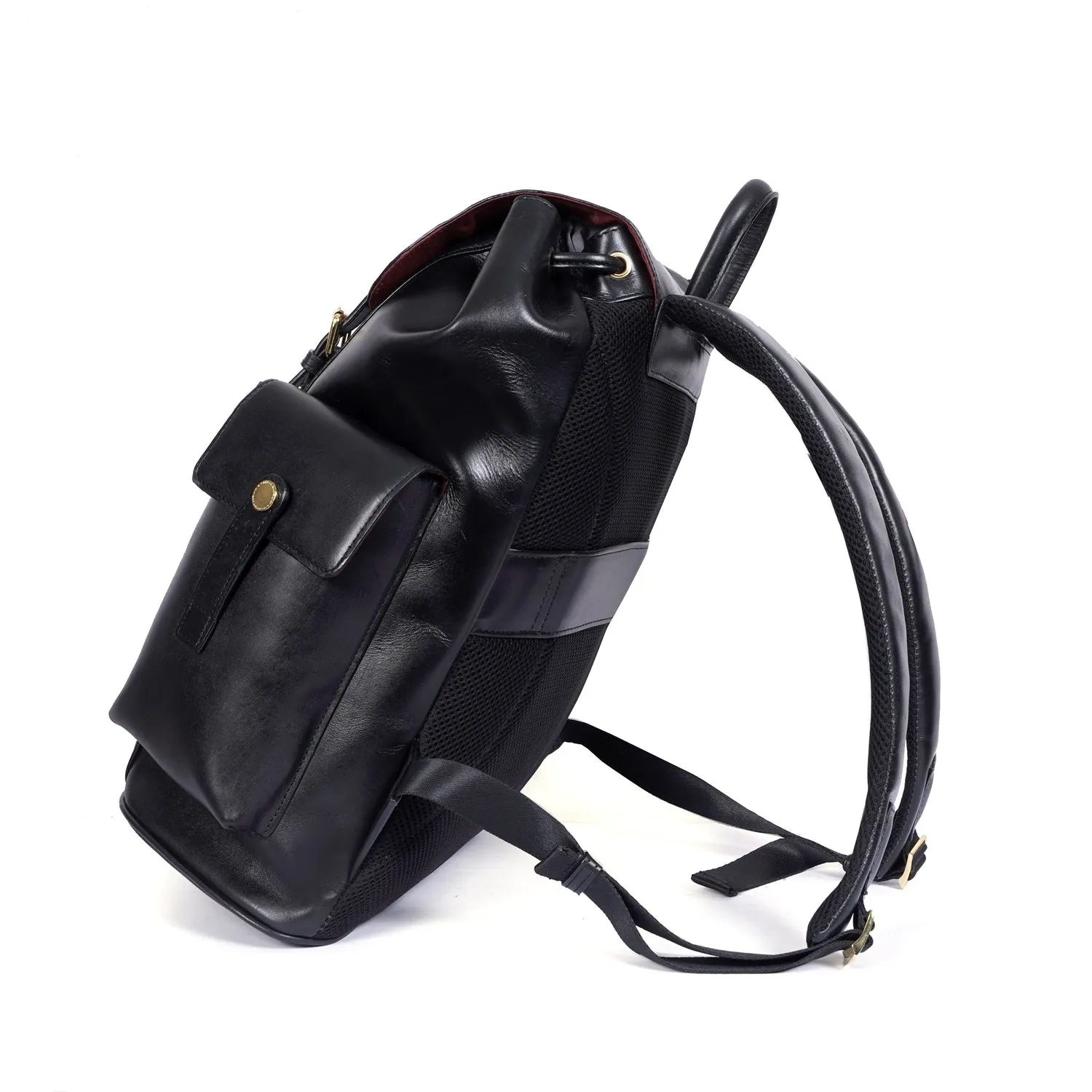 Rugsack Black Leather Backpack