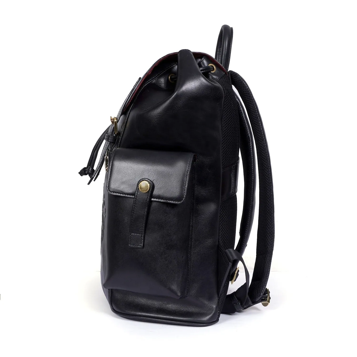 Rugsack Black Leather Backpack