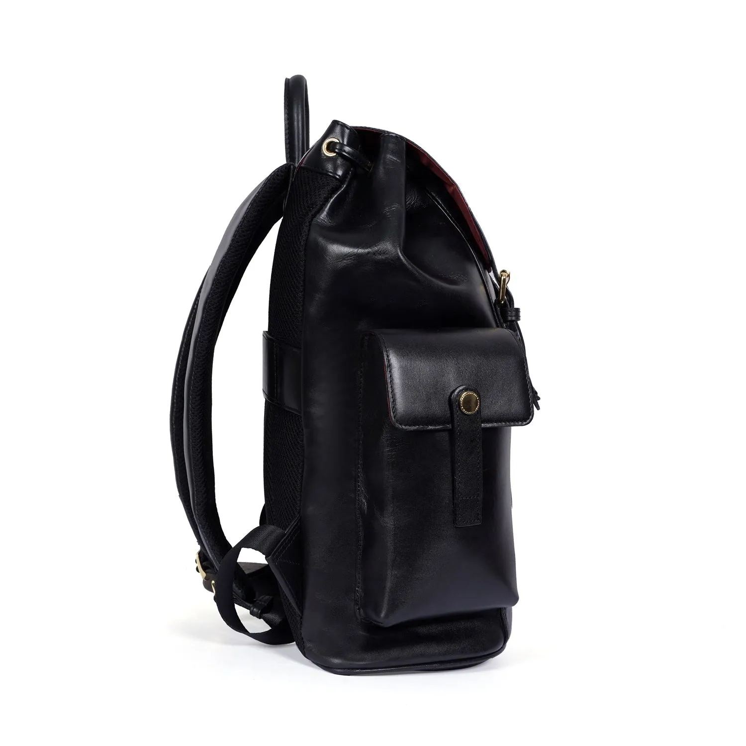 Rugsack Black Leather Backpack