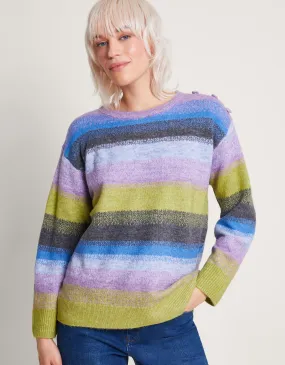 Sasha Stripe Jumper Green