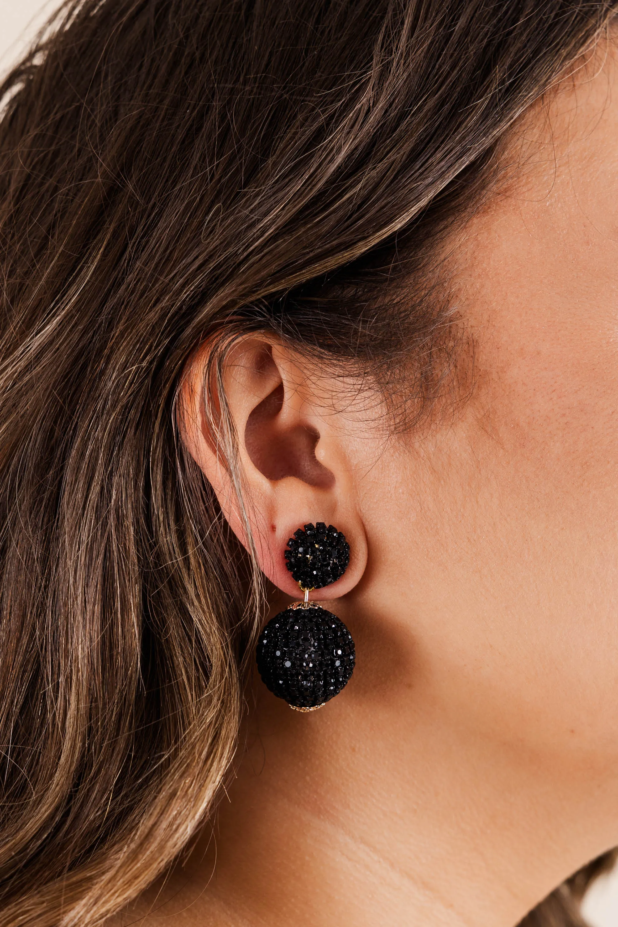 She's Stunning Earrings, Black