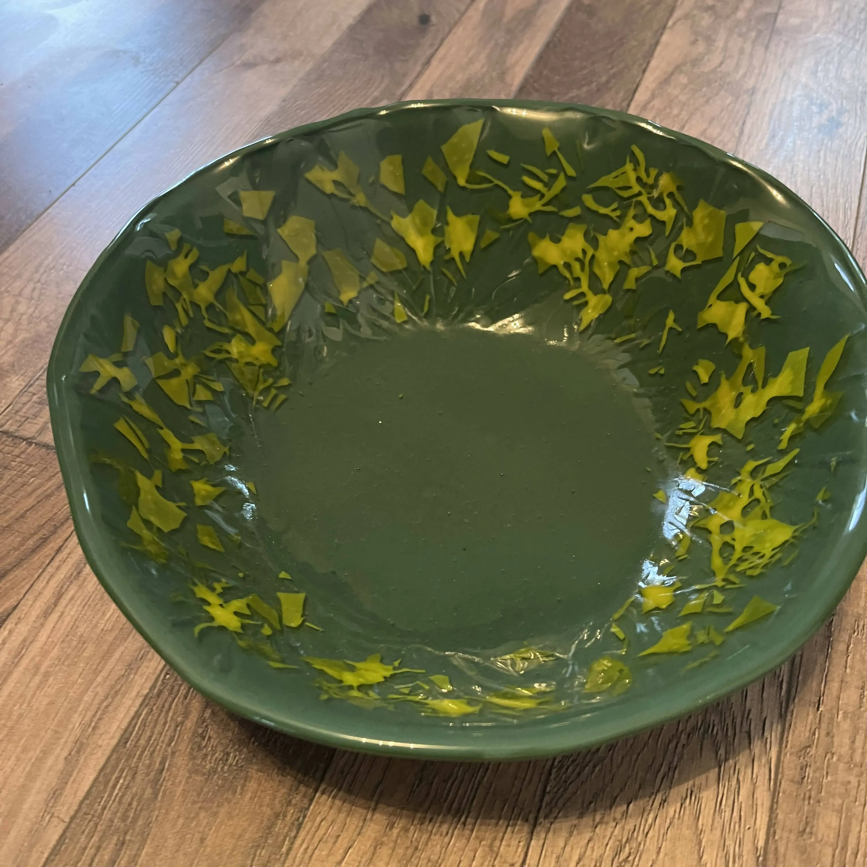 Shmak Creations - Green Fused Glass Bowl