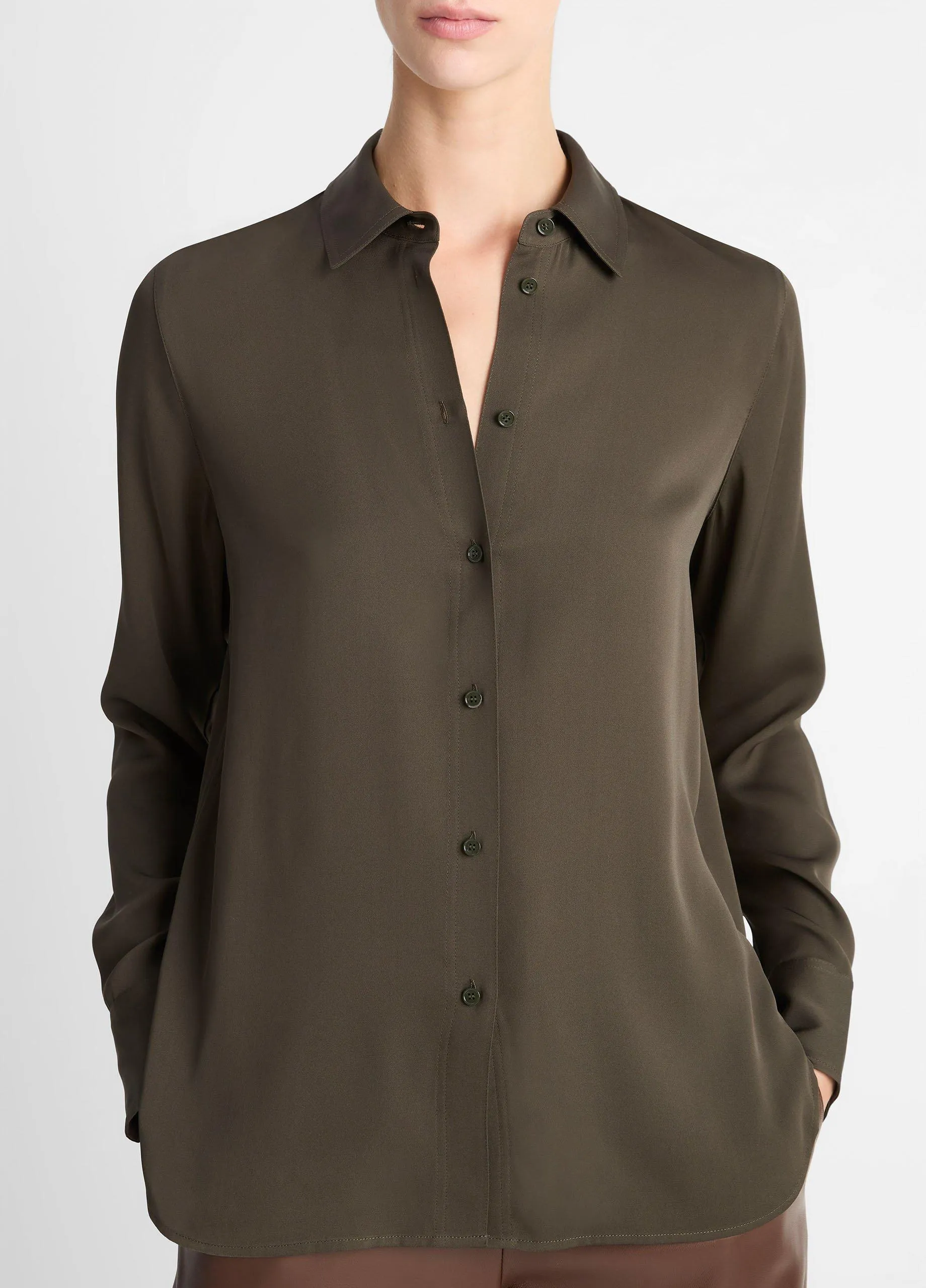 Silk Slim-Fit Blouse