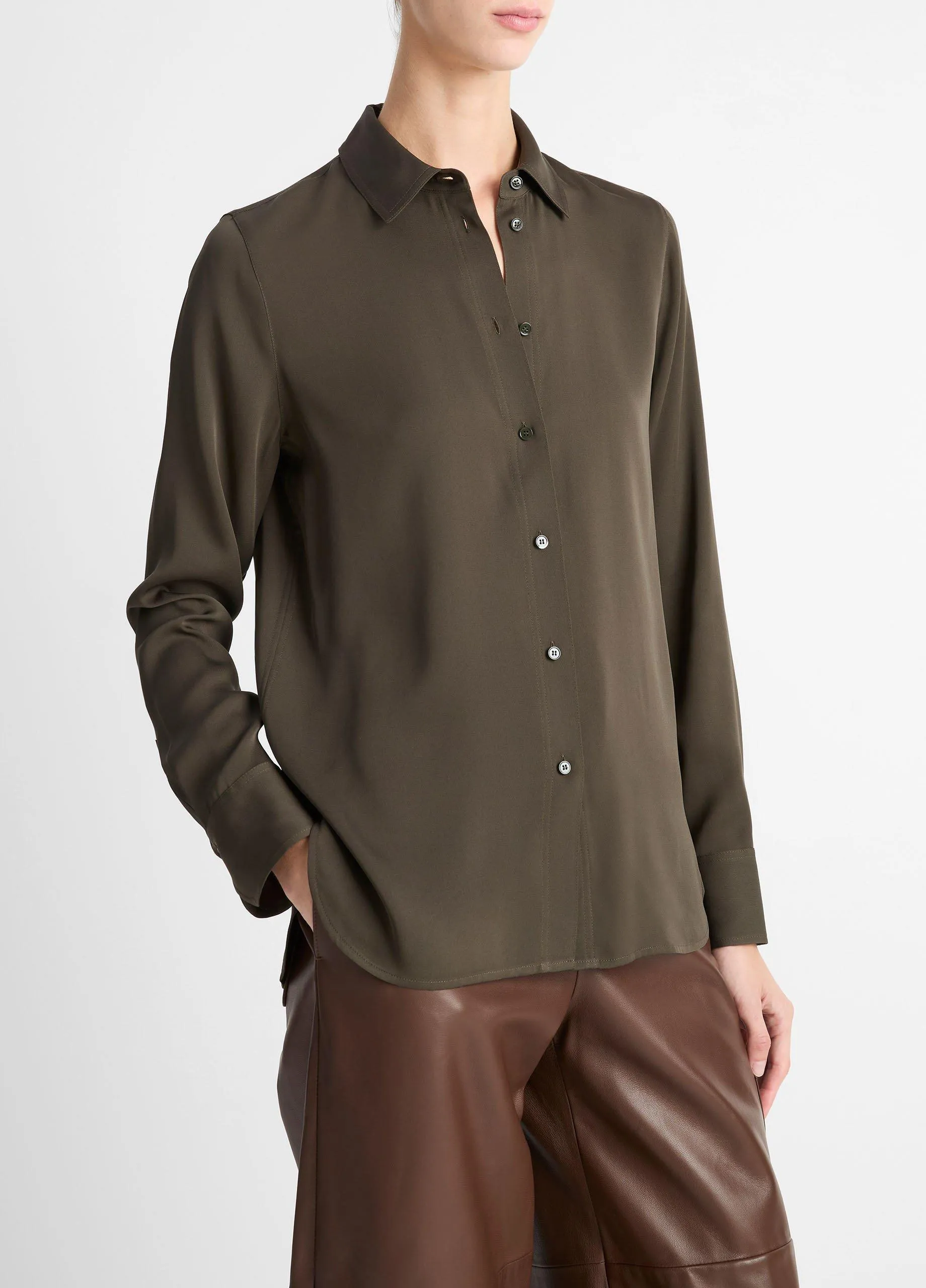 Silk Slim-Fit Blouse