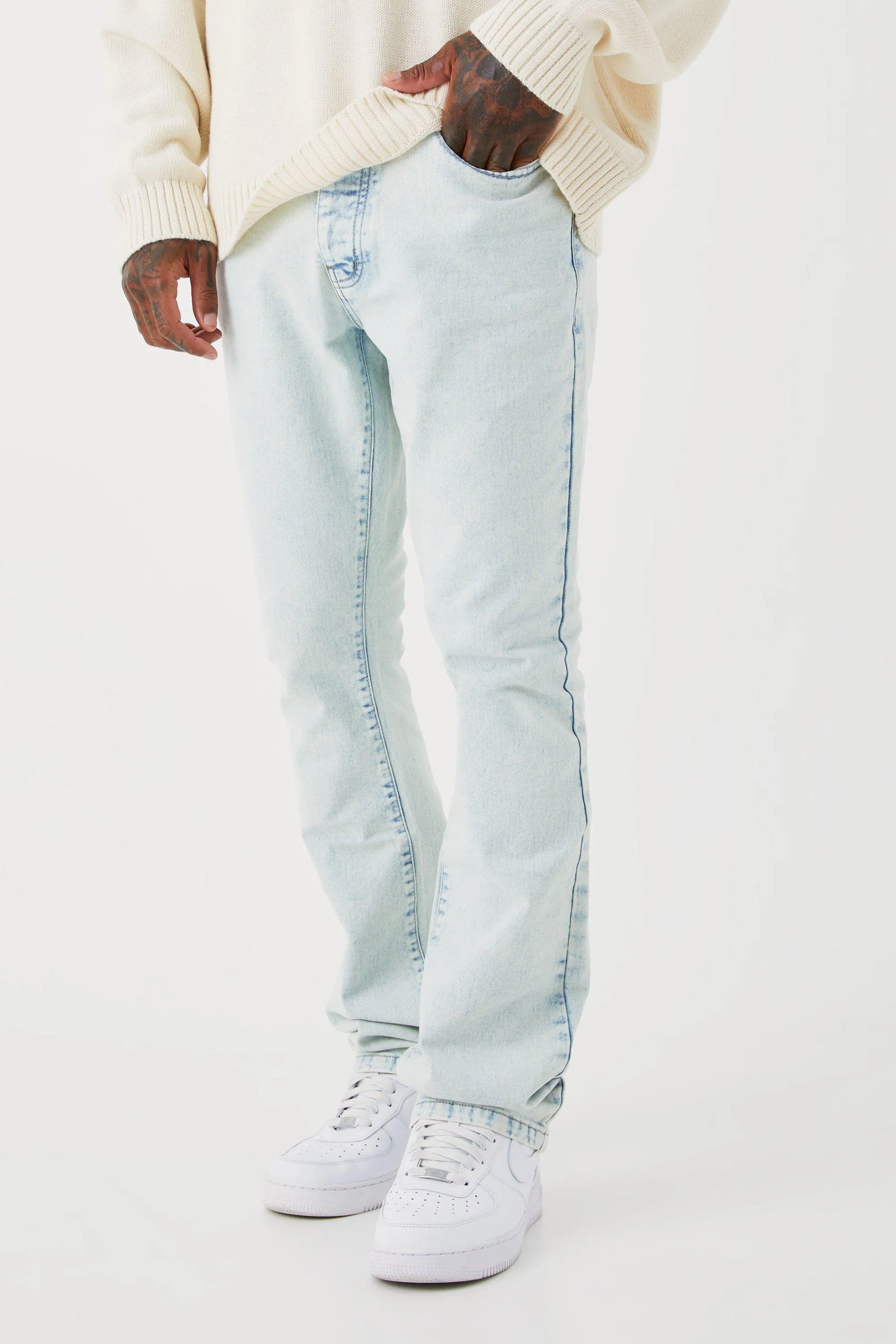 Slim Rigid Flare Jean | boohooMAN UK