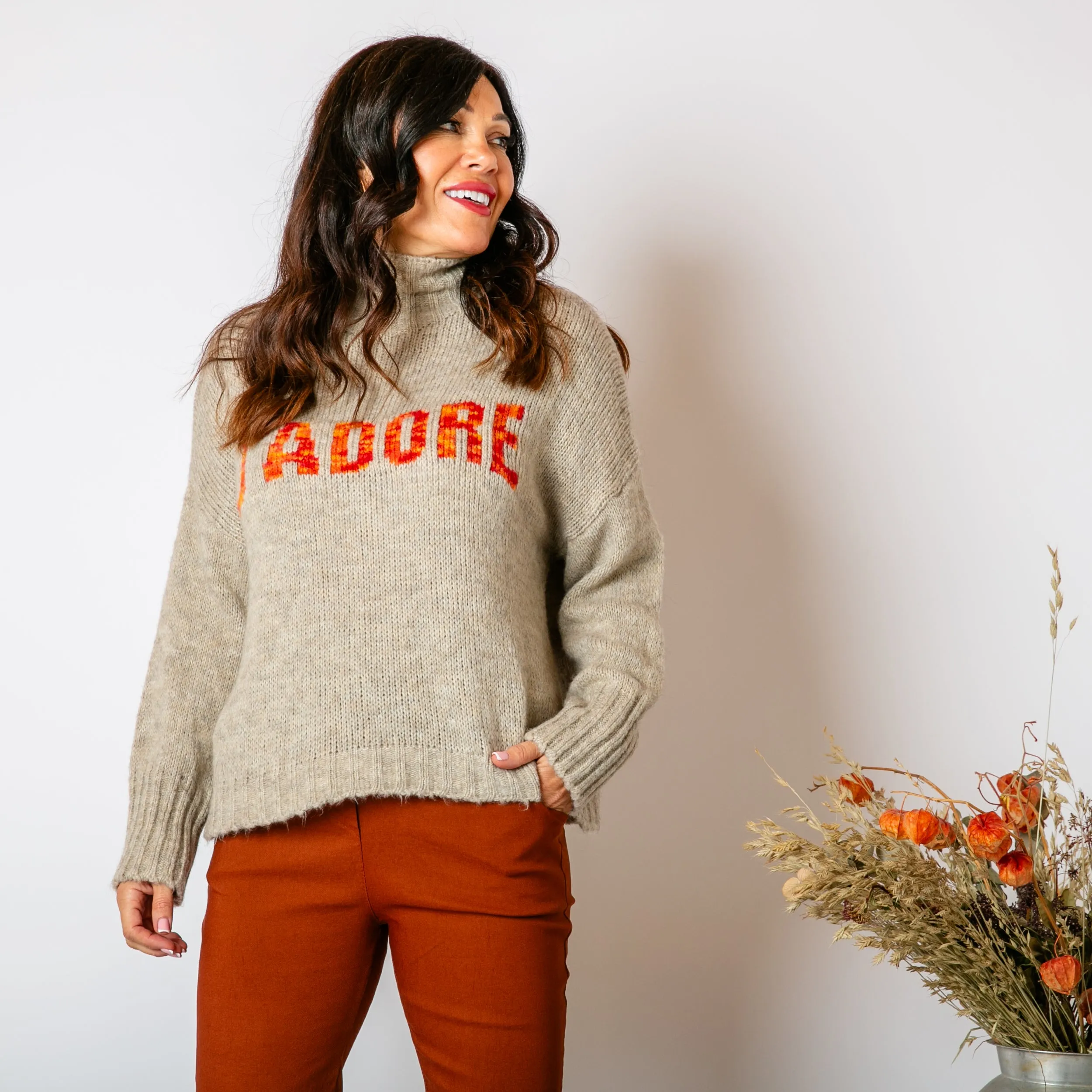 Slogan Wool Blend Jumper