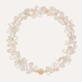 Small Keshi Pearl Double Strand Necklace