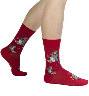 SOCK it to me Men's Crew Socks (Prints) - Trash Pandas