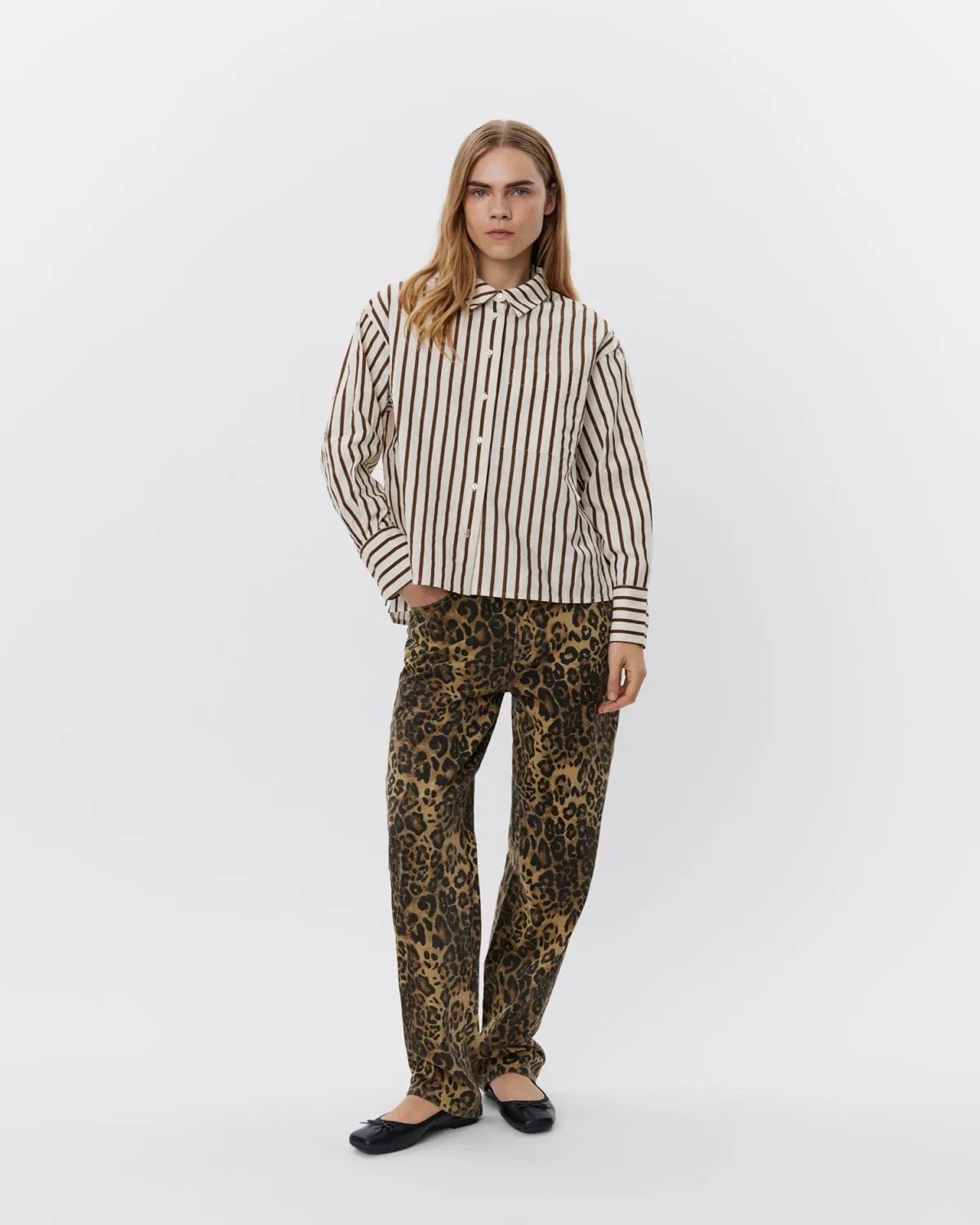 SOIASW SHIRT - Brown Striped