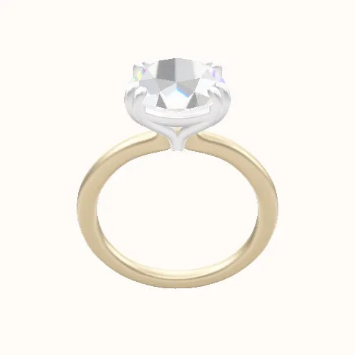 Solitaire Engagement Ring With Double Prongs Head