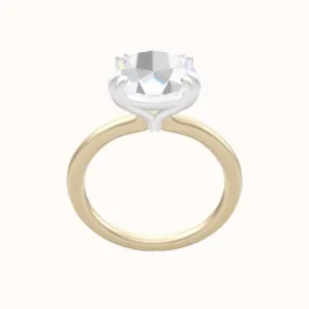 Solitaire Engagement Ring With Double Prongs Head