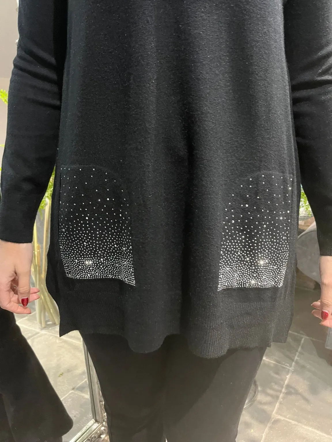 Sparkle Pocket Jumper Whitley