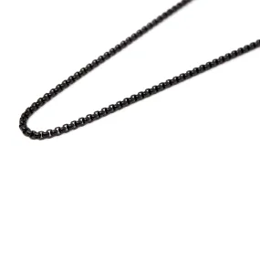 Stainless Steel Popcorn Mesh Men's Necklace Black Ion Plated