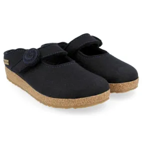  Strapped Boiled Wool Clog Alice in Navy CLOSEOUTS  