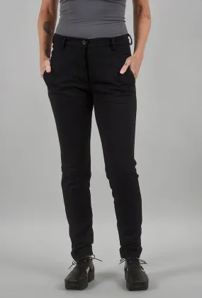 Stretch Ponte Slim Trouser, Black