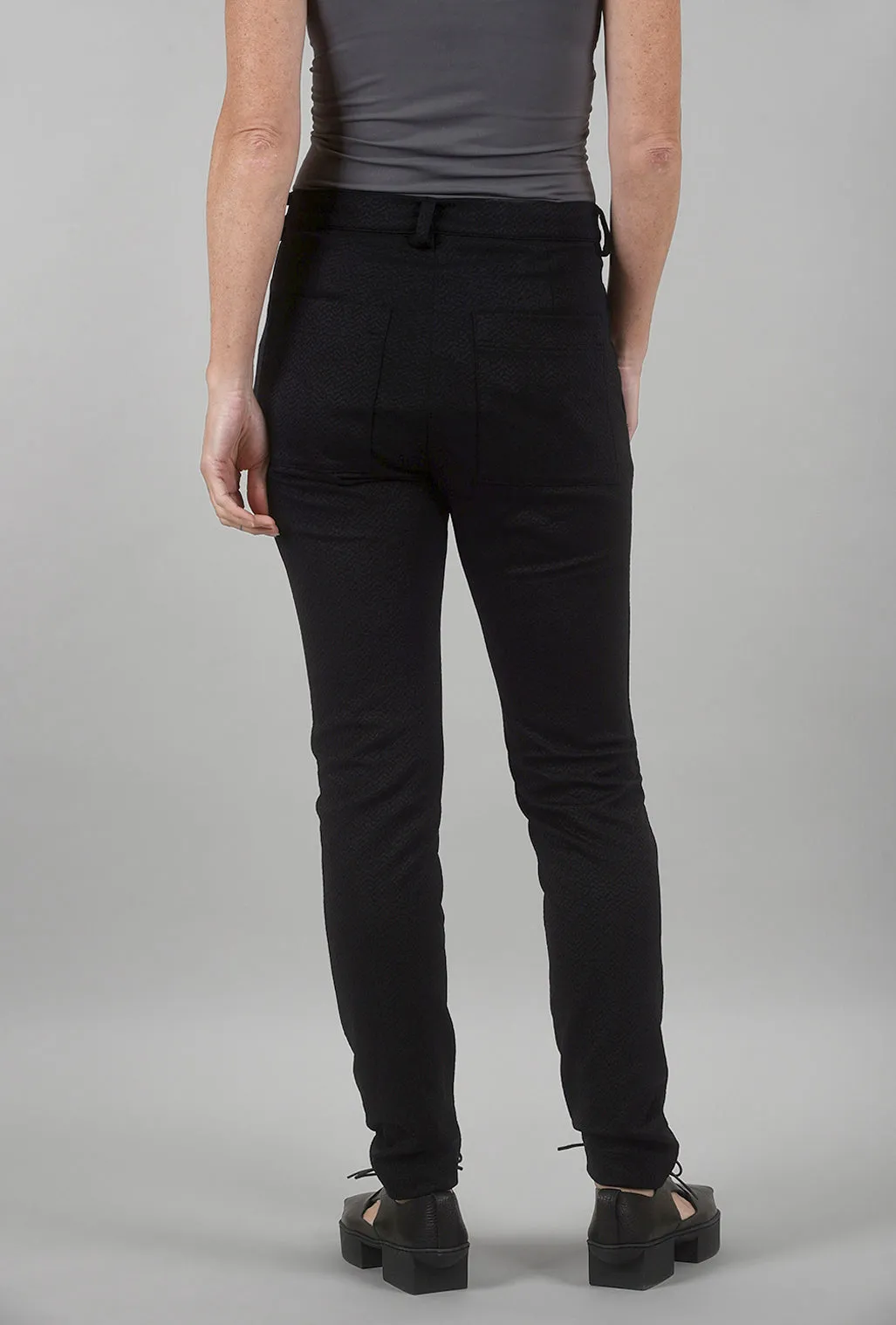 Stretch Ponte Slim Trouser, Black