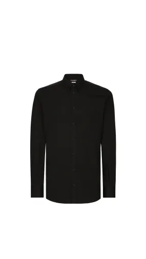 Stretch Poplin Gold-fit Shirt - Black