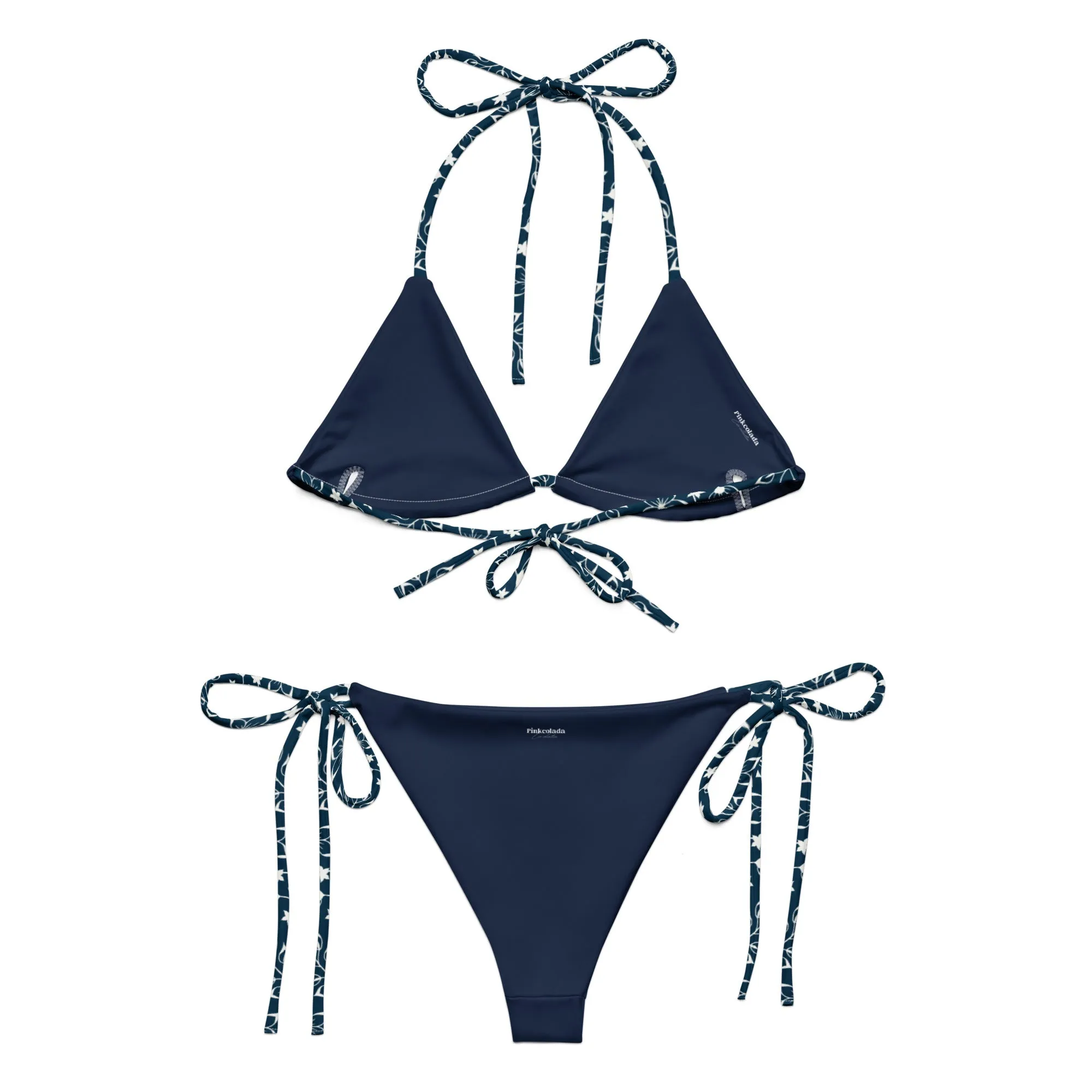 STRING BIKINI SET ECO -GARDEN PARTY DARK NAVY