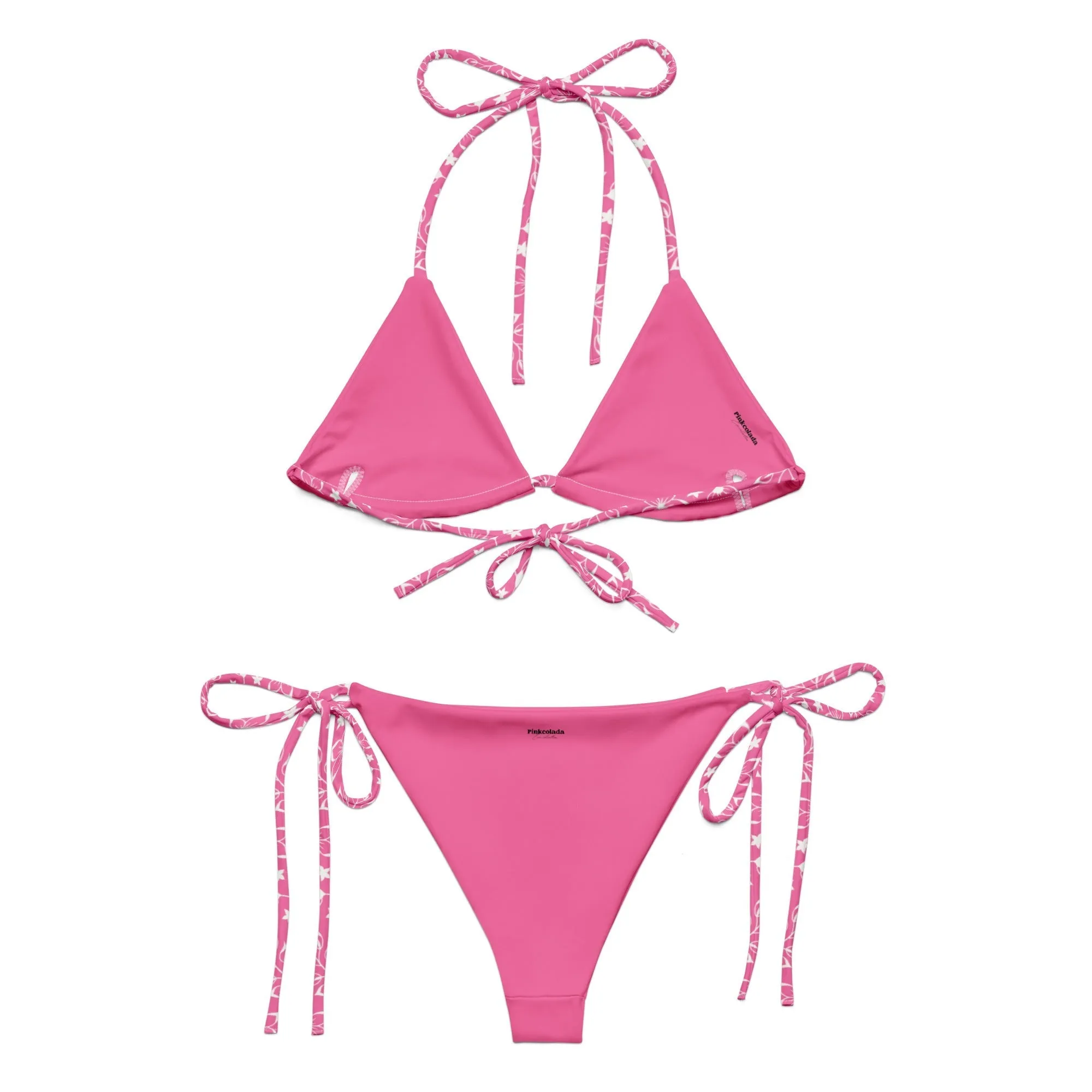 STRING BIKINI SET ECO -GARDEN PARTY PINK