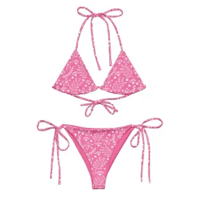 STRING BIKINI SET ECO -GARDEN PARTY PINK