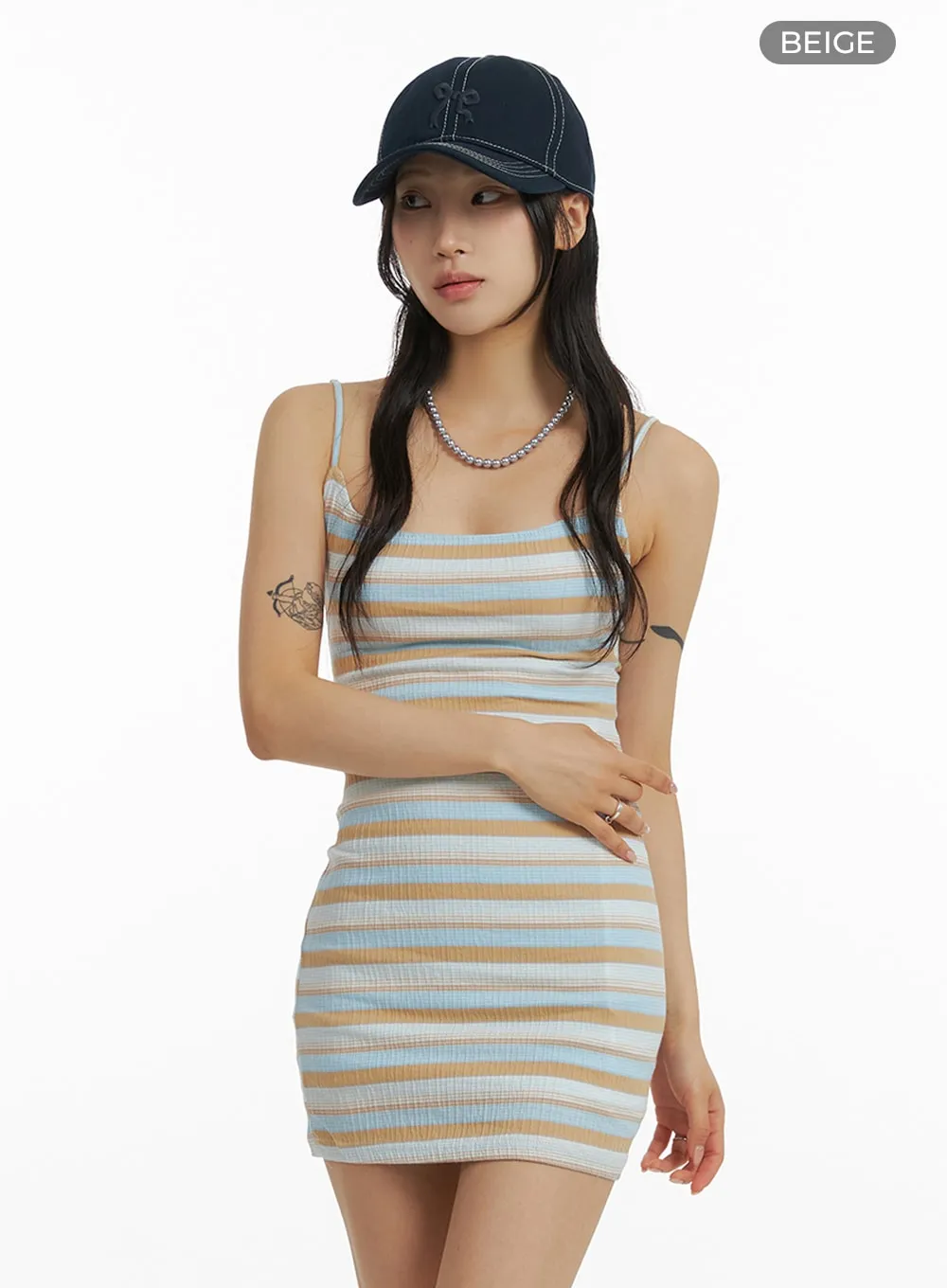 Stripe Slim Mini Dress IM404