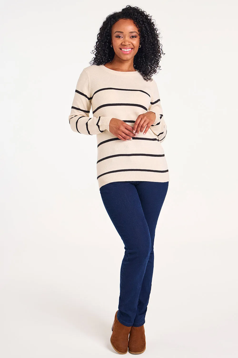 Super Soft Long Sleeve Striped Jumper