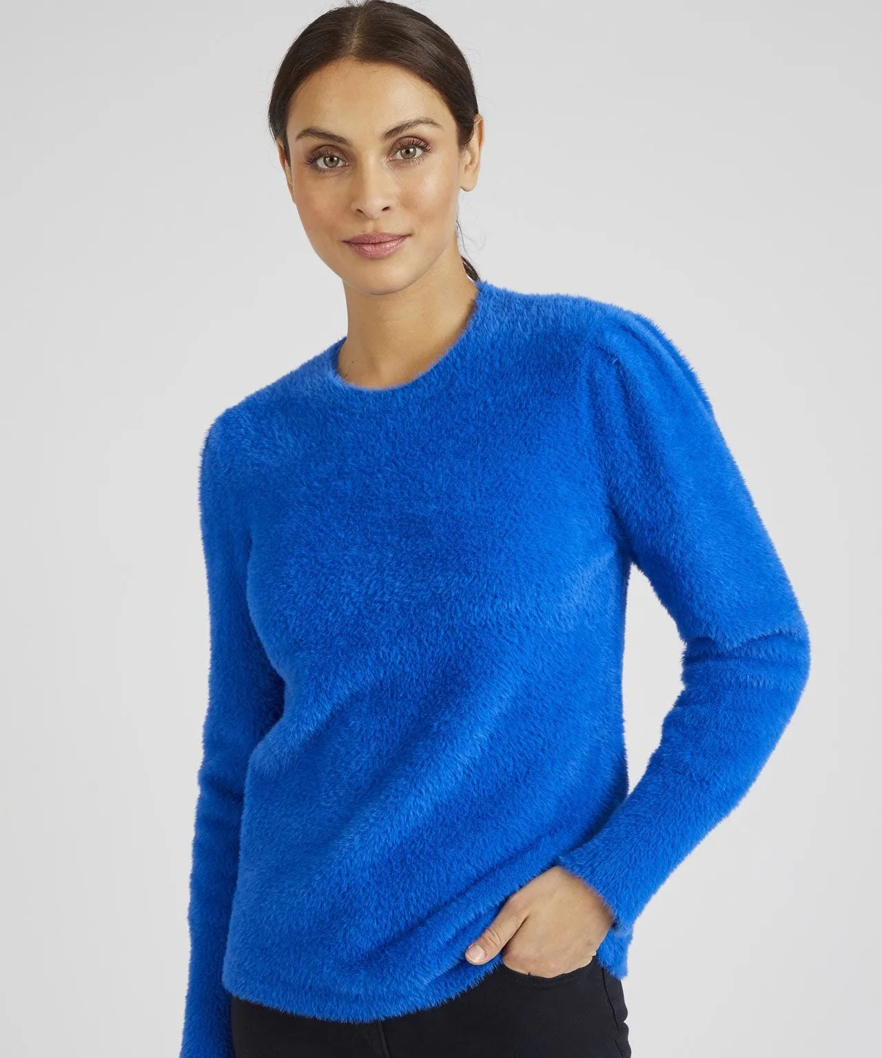 Super Soft Shoulder Pleat Jumper