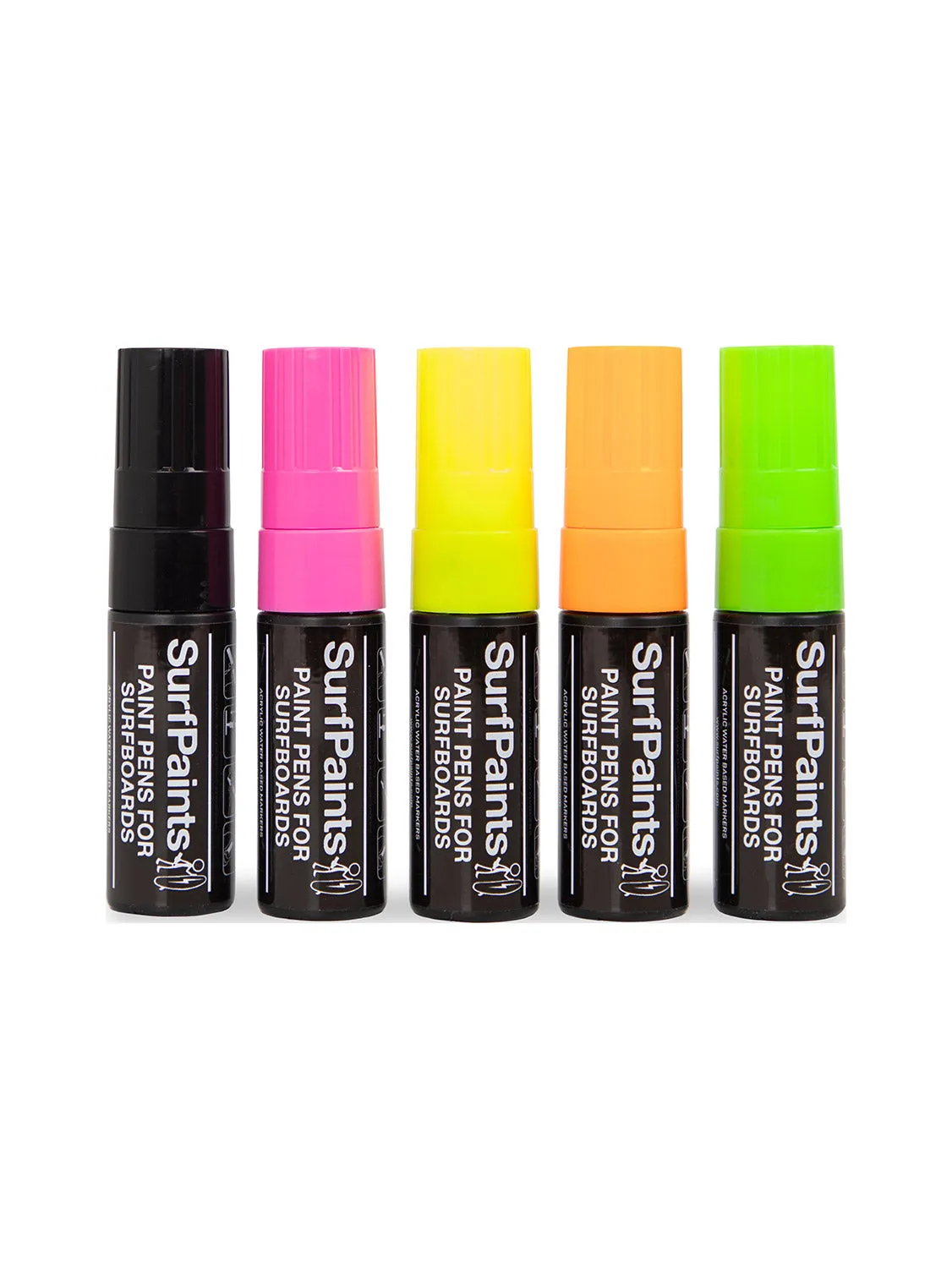 SurfPaints Acrylic Water Based Markers Fluro Set