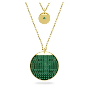 Swarovski Ginger layered pendant Green, Gold-tone plated -5642947