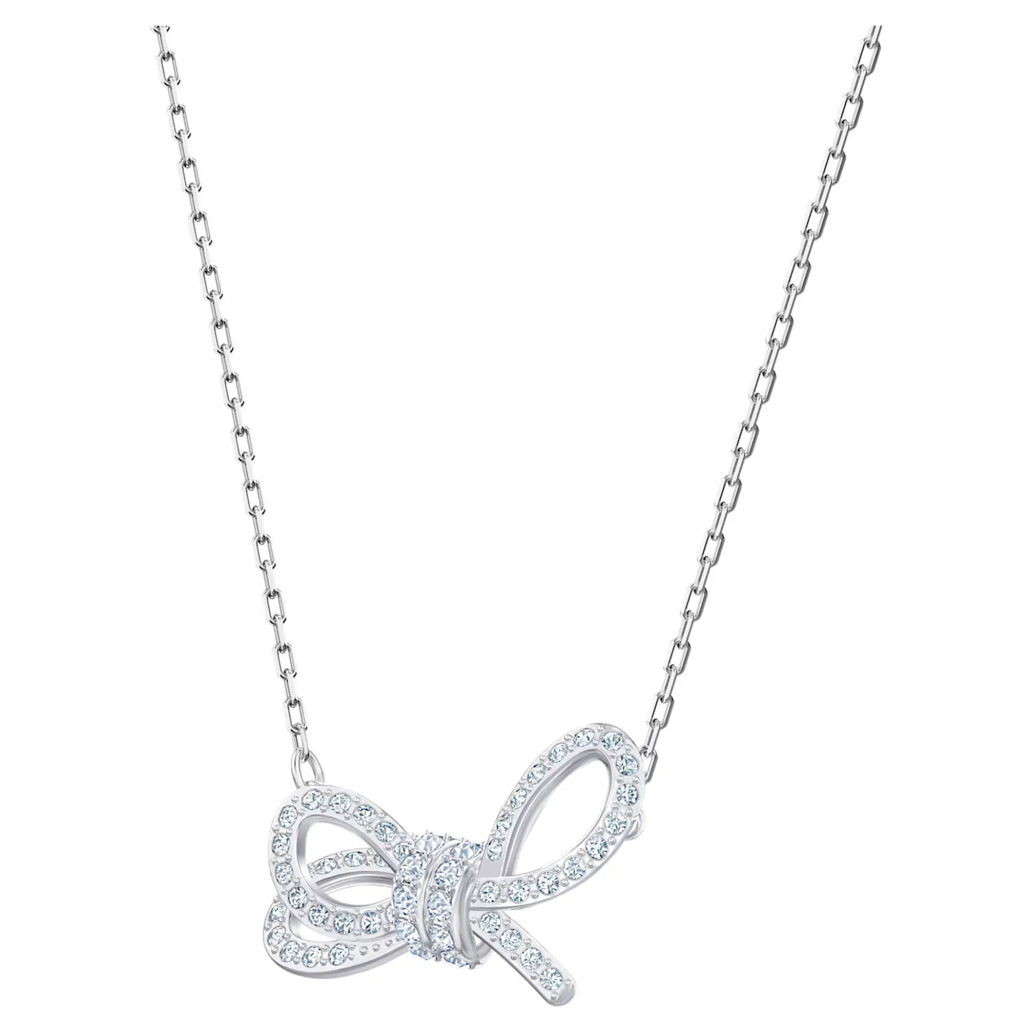 Swarovski Ladies Lifelong Bow Set Pendant Necklace & Earrings, Rhodium - 5470594