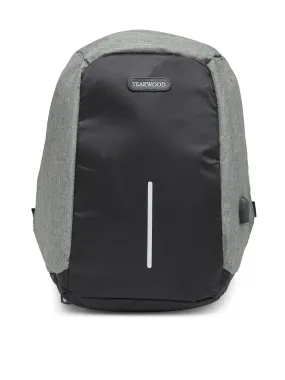 Teakwood Leathers Unisex Grey Colourblocked Backpack