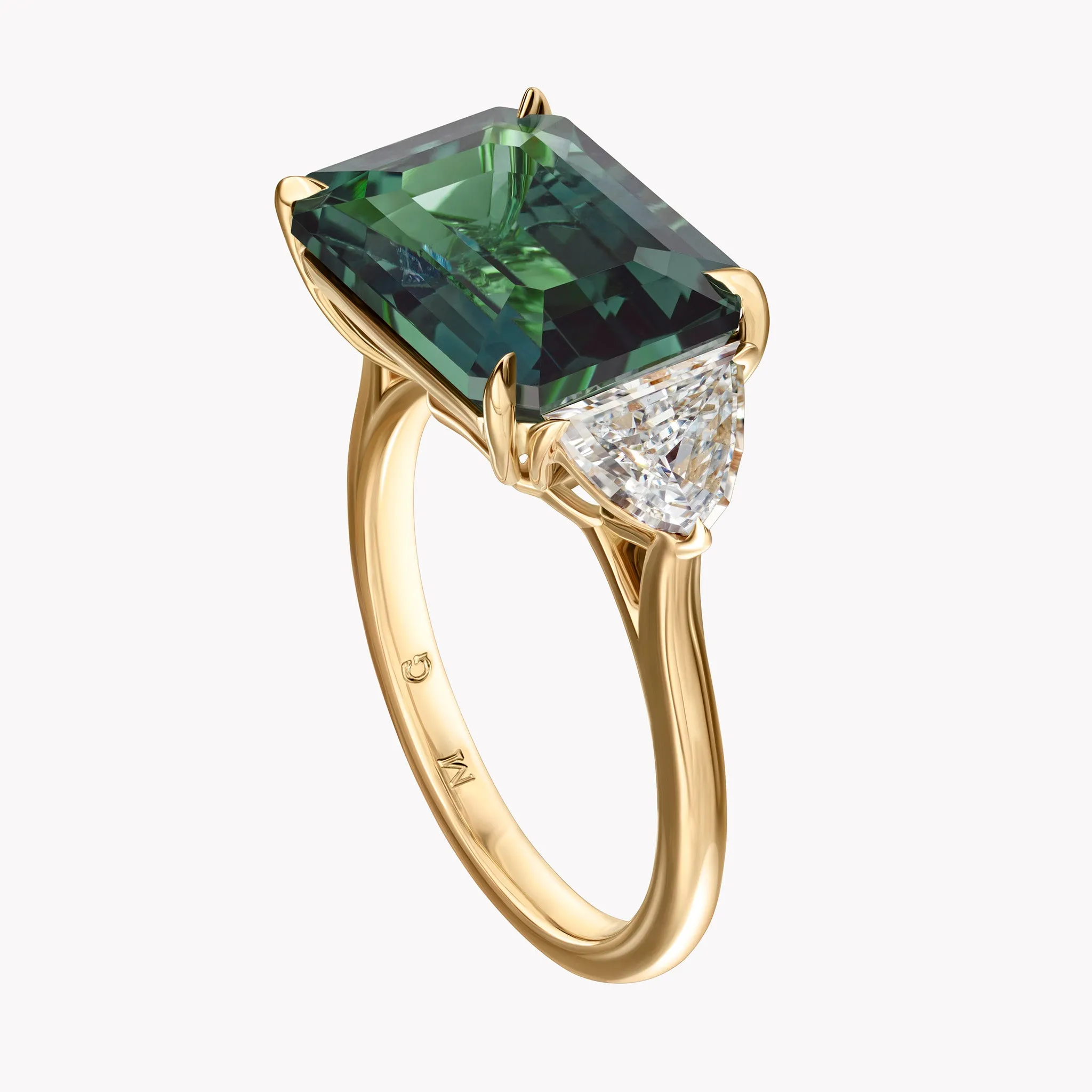 The Aster Green Sapphire & Diamond Ring