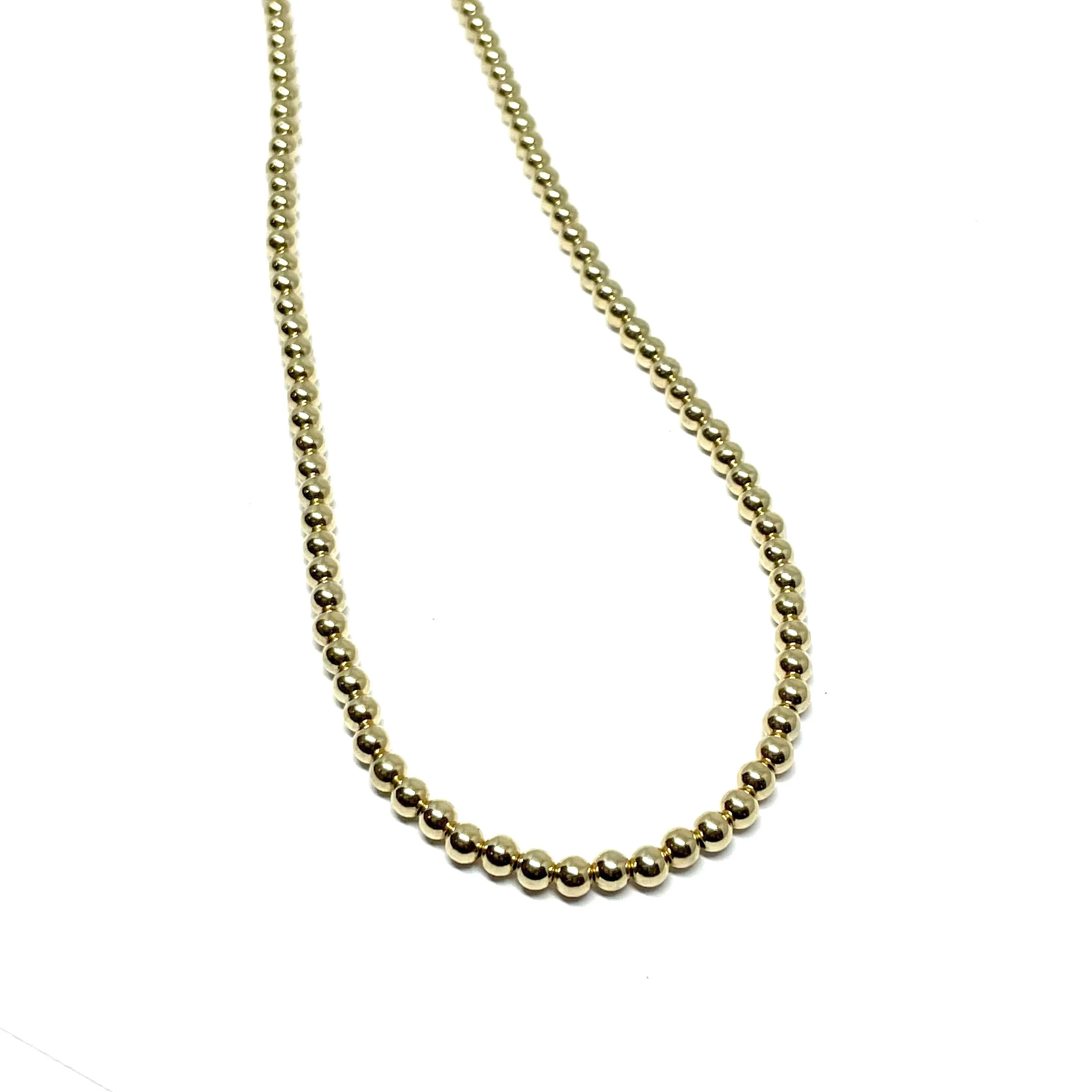 The “Belle 4mm Gold Ball Necklace