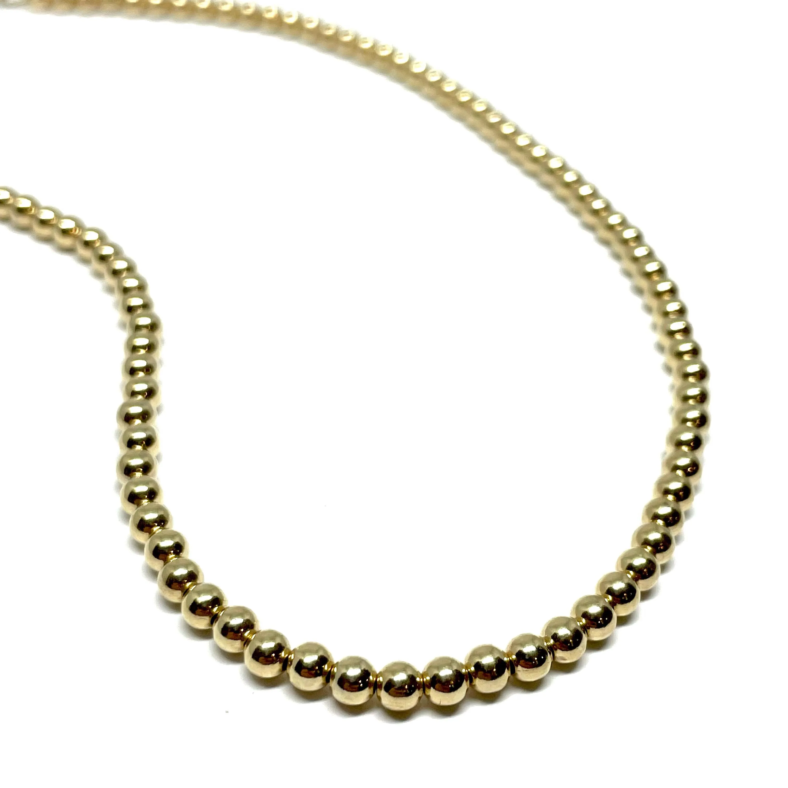 The “Belle 4mm Gold Ball Necklace