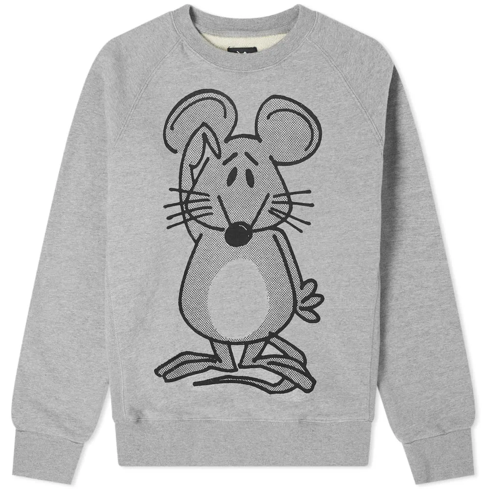 The Trilogy Tapes Mouse Crew SweatHeather Grey