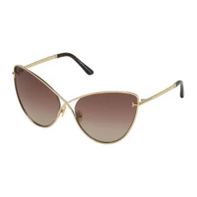 Tom Ford FT0786 Sunglasses Shiny Rose Gold / Gradient Brown Women's (S)