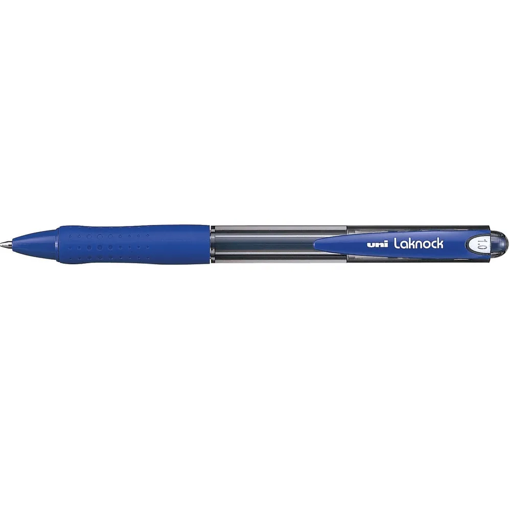 Uni-Ball SN-100 Laknock Retractable Ballpoint Pen Medium 1.0mm Blue Box 12