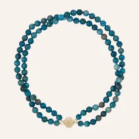 Victoire 8mm Apatite Double Strand Necklace