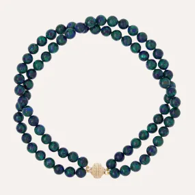 Victoire Azurite 10mm Double Strand Necklace