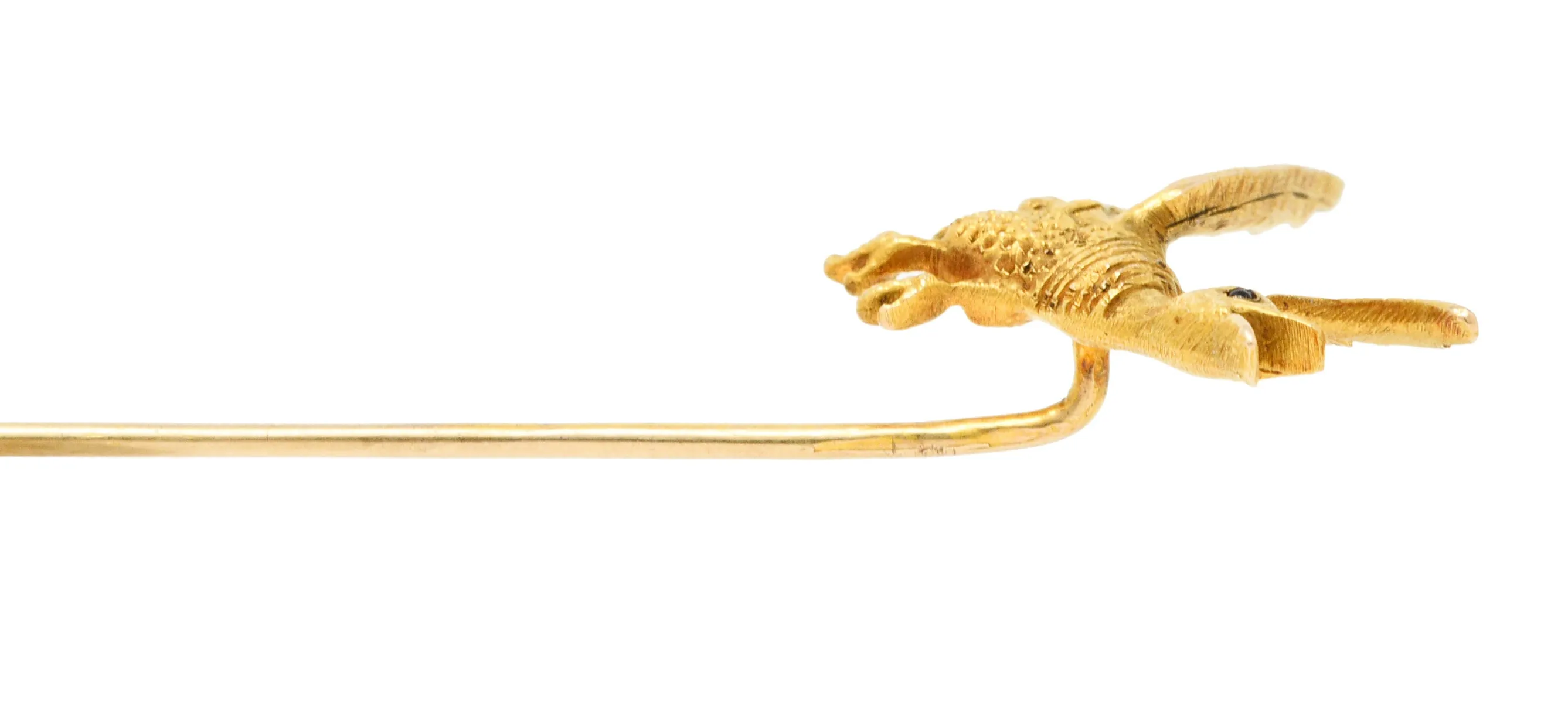 Victorian Garnet 14 Karat Gold Goose Stickpin