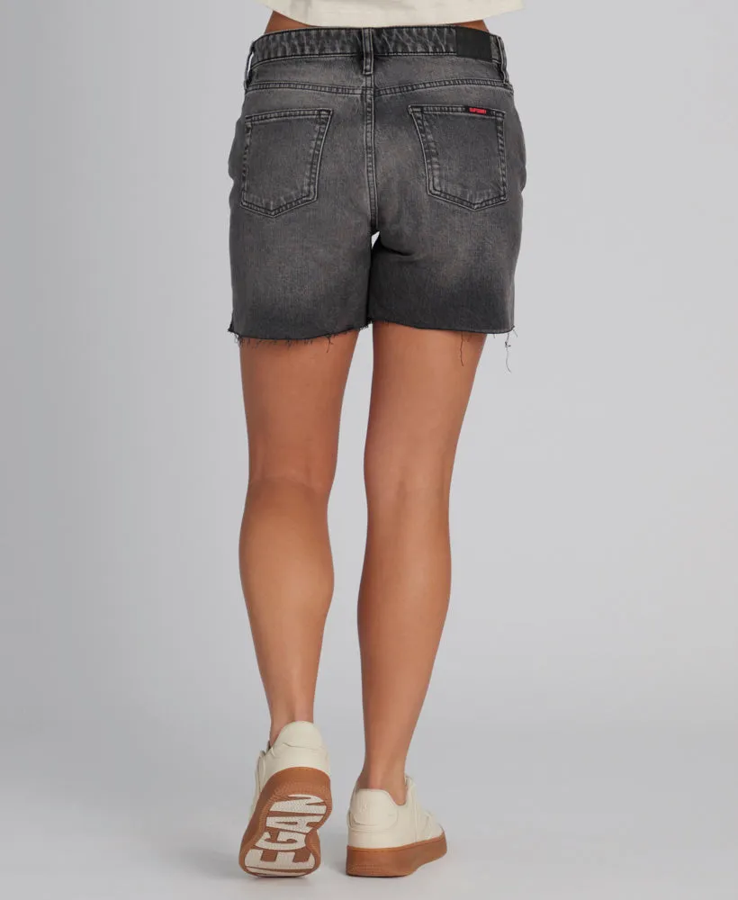 Vintage Mid Rise Cut Off Shorts | Wolcott Black Stone